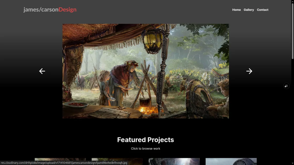 James Carson Design website screenshot